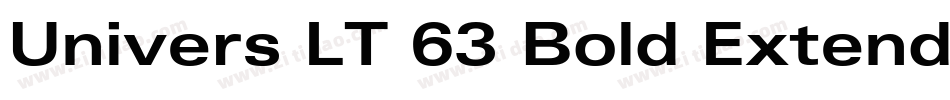 Univers LT 63 Bold Extended字体转换